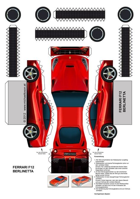 Printable Papercraft Car - Printable Papercrafts - Printable Papercrafts 612 Lamborghini Papercraft Template, Marvel Templates, Paper Crafts Minecraft, Paper Toy Car, Printable Cars, Paper Cars, Car Papercraft, Paper Model Car, Car Box