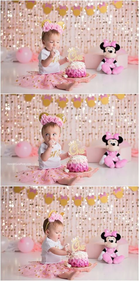 Mini Mouse Cake Smash | Baby Girl Photographer Minnie First Birthday Photoshoot, Minnie Mouse One Year Photo Shoot, Minnie Mouse 1st Birthday Pictures, Minnie Mouse Theme Photoshoot, Minnie Mouse First Birthday Cake Smash, Minnie Birthday Photoshoot, Minnie Mouse Birthday Pictures, First Birthday Cake Minnie Mouse, Minnie Mouse Birthday Photoshoot Ideas