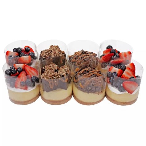 Member's Mark 3" Cheesecake Variety Pack, 3 Flavors (8 ct.) - Sam's Club Apple Danish, Cinnamon Streusel Coffee Cake, Half Sheet Cake, Individual Cheesecakes, Turtle Cheesecake, Streusel Coffee Cake, Chocolate Chip Cookie Cake, Chewy Brownies, Brownie Toppings