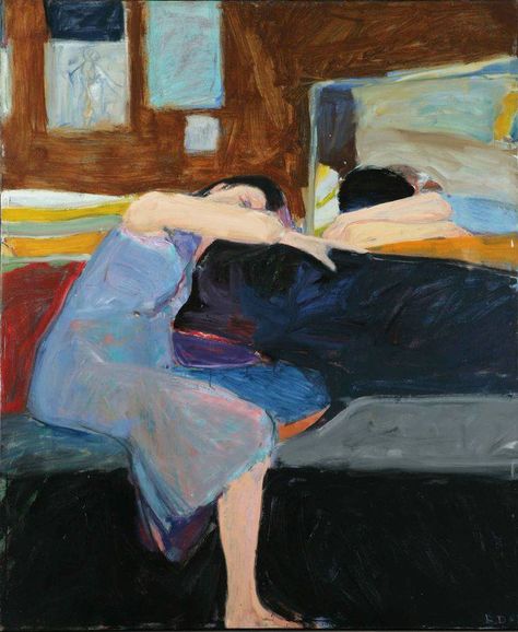 ARTISTIC QUIBBLE Bay Area Figurative Movement, Sleeping Woman, Richard Diebenkorn, Robert Motherwell, Cy Twombly, Joan Mitchell, Camille Pissarro, Paintings I Love, Jackson Pollock