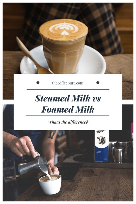 Today we break down steamed milk vs. foamed milk, with the key differences, qualities and benefits, so you know what to go for when attempting your own homemade milk coffee drink. Espresso Drink Recipes, Homemade Milk, Steamed Milk, Espresso Recipes, Hot Drinks Recipes, Coffee Games, Espresso Drinks, Milk Coffee, Milk Foam