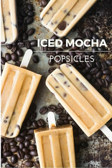 Iced Coffee Popsicles, Freezer Treats, Coffee Popsicles, Healthy Popsicle Recipes, Coffee Desserts, The View From Great Island, Coffee Mocha, Healthy Popsicles, Ice Cream Pops