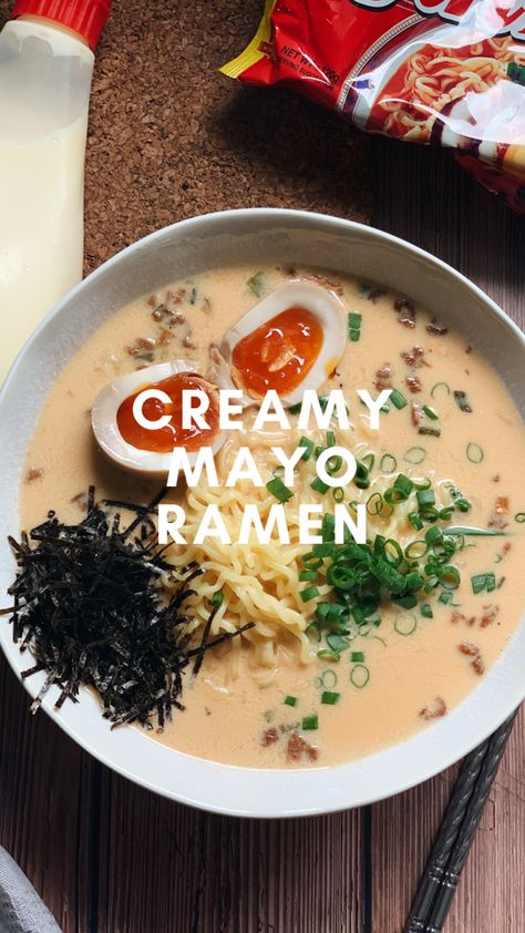 Ramen Noodle Recipes Kewpie, Raman Noodles With Egg, Mayo Ramen Hack, Elevated Instant Ramen, Spicy Ramen Recipes Easy, Cup Of Noodles Hacks Ramen Recipes, Mayo Ramen Noodle Recipes, Instant Ramen Recipes Tiktok, Ramen Hacks Tiktok