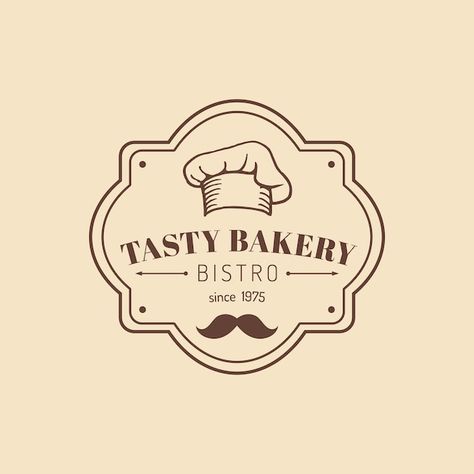 Vintage tasty bakery logo hipster pastry... | Premium Vector #Freepik #vector #logo #vintage #menu #label Arabic Pattern Design, Baker Logo, Logo Hipster, Symbol Drawing, Holiday Symbols, Bakery Logo, Sweet Cookies, Typographic Poster, Hand Sketch