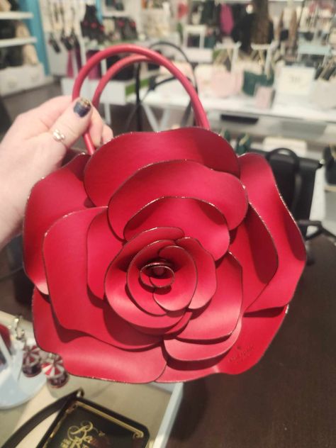 Rose Handbag, Rose Purse, Kate Spade Disney, Rose Bag, Kate Spade Outlet, Cherry Candy, Kate Spade Totes, 3d Rose, Kate Spade Tote Bag