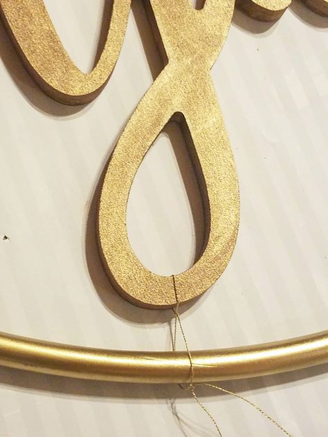 DIY Hula Hoop Wreath – Wonderful Creations Blog Hula Hoop Wreath, Diy Hula Hoop, Bridal Shower Banner, Wreath Project, Hula Hoops, Wedding Initials, Hula Hoop, Wedding Shower, Hoop Wreath