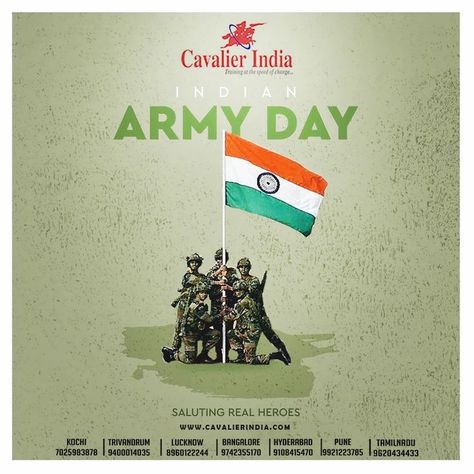 Cavalier India Defence Training Academy Contact : 9742355170 / 9620434433 / 910841547 Indian Army Day Poster, Army Day Poster, Deadpool Logo Wallpaper, Indian Army Day, Army Day, Iphone Wallpaper Hipster, Indian Flag, Training Academy, Army Love