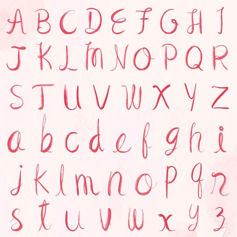 Cursive Alphabet Calligraphy, Handwriting Font Alphabet, Pretty Letter Fonts, Cursive Calligraphy Alphabet, Pretty Fonts Alphabet, Artsy Fonts, Letter Watercolor, Cursive Fonts Handwritten, Cursive Handwriting Fonts