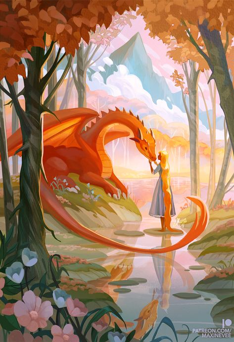 Dragon Illustration, Fantasy Creatures Art, Arte Sketchbook, Mythical Creatures Art, Arte Fantasy, A Dragon, Dragon Art, Creature Art, In The Woods