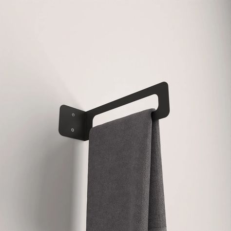 Metal Towel Holder, Bathroom Accessories Placement, Towel Rod Ideas Bathroom, Modern Towel Holder, Modern Toilet Paper Holders, Bathroom Hand Towel Holder, Metal Towel Racks, Modern Towel Bars, Bath Towel Racks