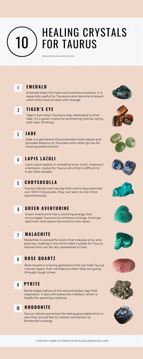 Taurus Crystals Gemstones, Taurus Healing Crystals, Taurus Stones And Crystals, Taurus Stones Crystals, Crystals For Taurus Zodiac, Crystal Pairing Chart, Taurus Gemstones, Crystal For Taurus, Taurus Stones