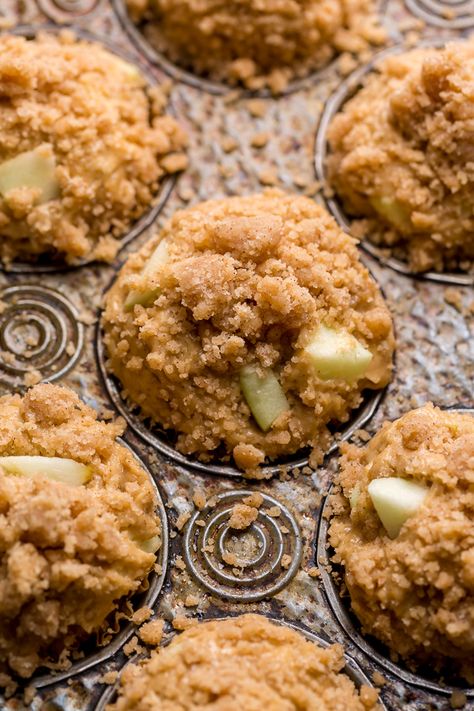 Best Apple Muffins With Crumb Topping, The Best Apple Muffins, Apple Muffins Moist, Apple Cornbread Muffins, Green Apple Muffins, Apple Muffins With Buttermilk, Moist Apple Muffins Recipes, Spiced Apple Muffins, Baker By Nature Recipes