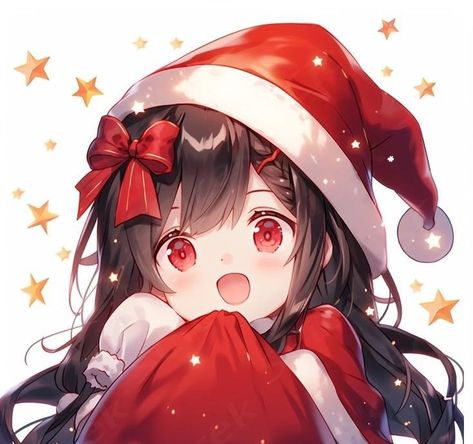 Cute Christmas Icons Anime, Anime Christmas Icons Aesthetic, Anime Winter Pfp, Christmas Pfp Girl, Christmas Girl Pfp, Christmas Anime Pfp Aesthetic, Christmas Pfp Anime, Matching Christmas Pfp Friends, Anime Brown Hair