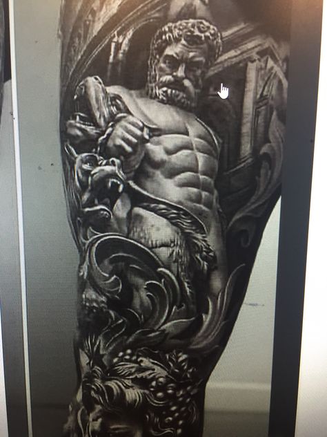 Hercules And Cerberus Tattoo, Hercules Cerberus Tattoo, Heracles Tattoo, Hades And Cerberus Tattoo, Hercules Tattoo Mythology, Cerberus Tattoo Greek Mythology, Cerberus Tattoo, Hercules Tattoo, Hades Tattoo