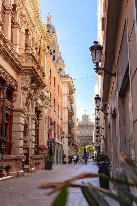 Things to Do in Murcia City in Spain - explore Old Town Streets Spanish Aesthetics, Study Abroad Spain, Spain Murcia, Town Aesthetic, Backpacking Spain, Spanish City, Murcia Spain, Spain Aesthetic, Spain Culture