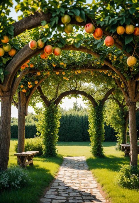 27 Dream Garden Ideas for Your Ultimate Backyard Oasis 43 Grand Garden Design, Large Open Garden Ideas, Farm House Design Garden, Big Tree Backyard, Huge Garden Design, Big Backyard Garden, Large Home Garden, Natural Landscaping Ideas Backyards, Home Orchard Ideas