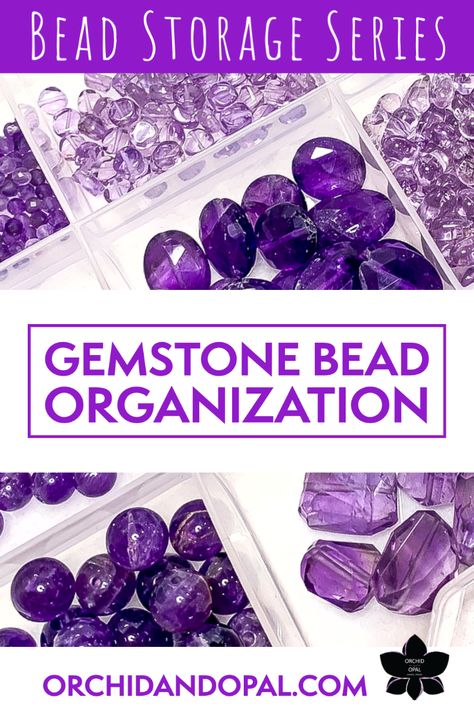 How I Store my Semi Precious Gemstone Beads by Orchid and Opal Jewelry & Beads Jewelry Making Patterns, Making Patterns, Beads Collection, Beaded Necklace Patterns, Bead Organization, Bead Storage, Beading Tools, Necklace Patterns, Beading Tutorial