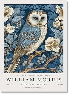 Amazon.ca : William Morris Poster Hedgehog Bedroom Decor Aesthetic, Wall Decor For Office, Flower Posters, William Morris Poster, William Morris Wallpaper, Owl Posters, William Morris Patterns, Owl Wall Art, Art Nouveau Tiles