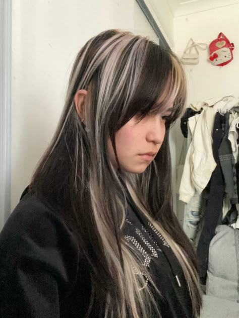 Skunk Hair, Hair Color Underneath, Hair References, Hair Streaks, Dyed Hair Inspiration, Pretty Hair Color, Hair Dye Colors, Dye My Hair, Hair Reference