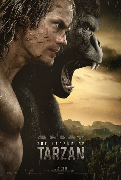 THE LEGEND OF TARZAN starring Alexander Skarsgard | In theaters July 2016 The Legend Of Tarzan, Legend Of Tarzan, Tarzan Movie, Tam Film, Skarsgard Family, Samuel Jackson, Film Trailer, Christoph Waltz, Edgar Rice Burroughs