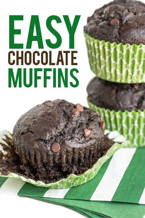 Quick Snacks For Kids, Breakfast Chocolate, French Delicacies, Chocolate Muffin Recipe, Chocolate Muffin, Muffins Recipes, Weekday Breakfast, Chocolate Breakfast, Mini Bundt