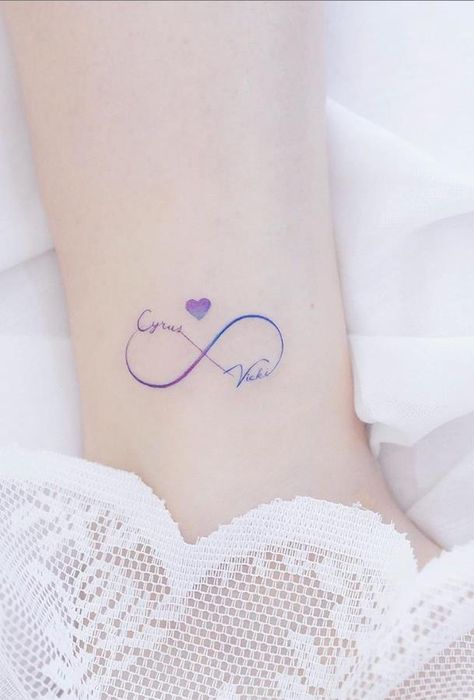 A women's lifestyle destination dedicated to style, entertainment, love, and living beautifully. Infinity Tattoo With Words, Tacky Tattoos, Unique Mini Tattoos, Friend Tats, Dainty Flower Tattoos, Infinity Sign Tattoo, Today Tattoo, Hanuman Video, Rib Tattoos For Women