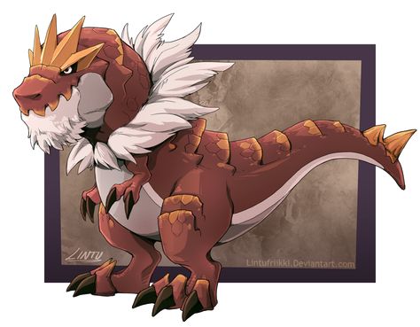 My favorite fossil Pokemon: Tyrantrum. Pokemon Tyrantrum, Ancient Pokemon, Fossil Pokemon, Lucario Pokemon, Pokemon Dragon, Pokemon Photo, Oc Pokemon, Pokemon Special, Pokemon Fusion