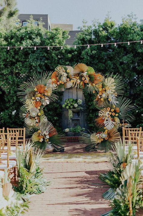 Surfer Wedding, Bohemian Wedding Backdrop, Boho Wedding Arch, Darlington House, Tropical Wedding Theme, Wedding Tropical, Backdrop Decor, Patong Beach, Wedding Backdrops