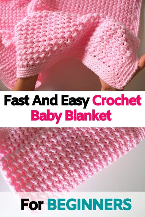 Fast And Easy Crochet Baby Blanket For BEGINNERS. This crochet baby blanket for beginners is the easiest blanket ever! The pattern is really simple as it is just one-row repeat and using a big hook makes working this blanket really fast. Fast And Easy Beginner Blanket designed by Sirin’s Crochet has a cozy and warm texture and is really quick and easy to crochet.  #crochetblanket #babyblanket #crochetforbeginners #urbakicrochet #fastandeasycrochet Easy Crochet Baby Blanket Free Pattern, Crochet Baby Blanket For Beginners, Baby Blanket Crochet Pattern Easy, Crochet Baby Blanket Beginner, Baby Afghan Crochet Patterns, Fast Crochet, Crochet Baby Blanket Free Pattern, Easy Baby Blanket, Crochet Blanket Pattern Easy