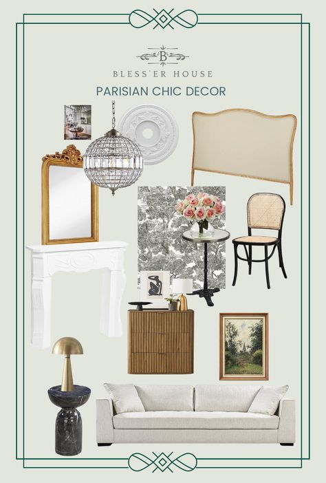 Eclectic Parisian Decor, Parisian Chic Home, Parisian Chic Decor, Parisian Chic Interior, Parisian Style Decor, Parisian Room, Parisian Apartment Decor, Budget Decorating Ideas, Modern Parisian