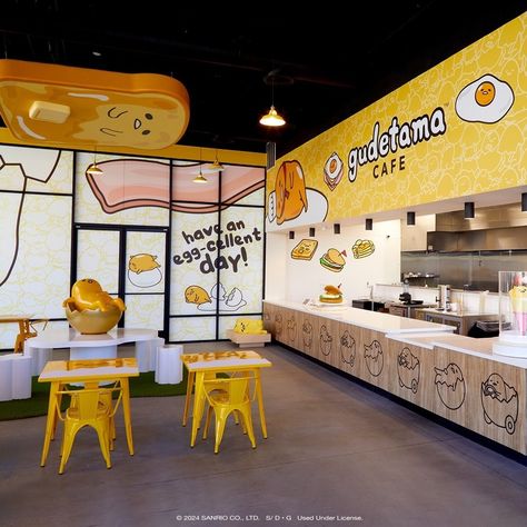 Sanrio (@sanrio) • Instagram photos and videos Gudetama Cafe, Anime Cafe, Buena Park California, Lazy Egg, Themed Cafes, Kitty Cafe, Box Truck, Buena Park, News Cafe