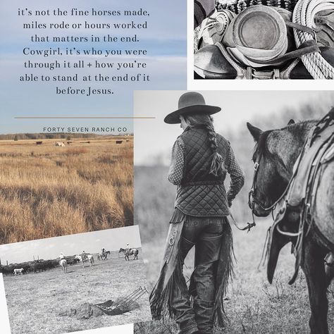 Forty Seven Ranch Co. on Instagram: “todays reminder - be the kinda gal that doesn’t let what the Lord has given you to do, take His place in your heart. 🌸 Because Sis, I…” Ranch Wife Quotes, Ranching Aesthetic, Ranch Quotes, Ranching Quotes, Horsemanship Quotes, Ranch Girl, Cowboy Culture, Forty Seven, Faith Based Art