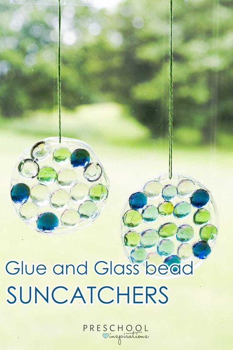 Glue Suncatcher, Bead Suncatchers, Craft For Preschoolers, Suncatcher Craft, Mothers Day Crafts For Kids, Camping Crafts, Childrens Crafts, Fun Crafts For Kids, Mothers Day Crafts