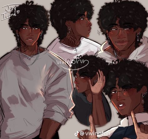 Character Expression Sheet, Expression Sheet, Black Anime Guy, Black Couple Art, Comic Style Art, Black Cartoon Characters, Black Art Painting, Cute Character, Black Characters