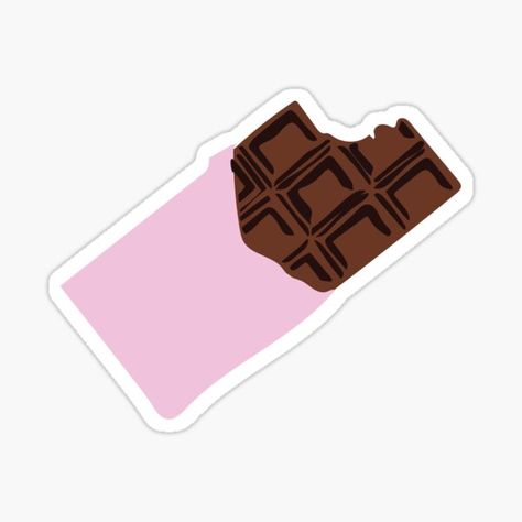 Apps Kawaii, Chocolate Sticker, Tumblr Sticker, Sweet Sticker, Stickers Cool, Penanda Buku, Red Bubble Stickers, Cute Laptop Stickers, Bubble Stickers