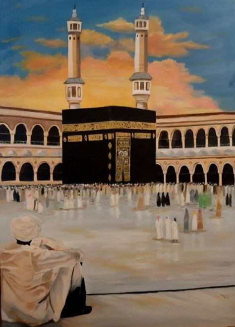 Mekkah Drawings, Makka Painting On Canvas, Drawing Of Kabah, Kabah Painting Canvas, Makkah Madina Painting, Khana Kaaba Painting, Kaba Sharif Painting On Canvas, Makkah Painting On Canvas, Kaba Painting On Canvas