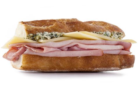 A mixture of chopped cornichons, butter, Dijon mustard, and fresh tarragon gives this ham and cheese sandwich a French twist. Get the recipe for Cucumber Sandwiches Recipes, Cuban Sandwich Recipe, Ham Sandwich, Best Sandwich Recipes, Cheese Sandwich Recipes, Cold Sandwiches, Ham Sandwiches, Ham And Cheese Sandwich, Ham Cheese