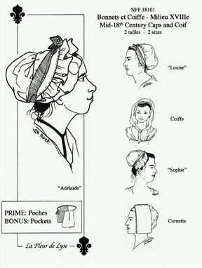 Ste. Genevieve Journal: Dressing 18th Century: Caps and Hats 18th Century Cap Pattern, 18th Century Hats Woman, 18th Century Hats, Women's Sewing Patterns, Historical Hats, 19th Century Women, Ladies Hats, 18th Century Costume, 18th Century Clothing