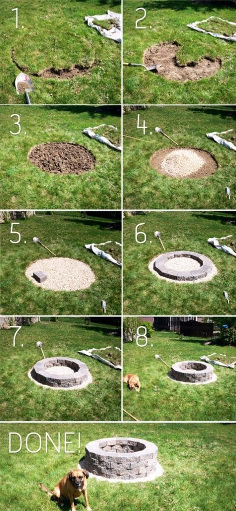 Fire Pit Designs, Yard Project, Diy Fire Pit, Backyard Fire, Fire Pit Backyard, Yard Work, Backyard Projects, Cool Ideas, Backyard Fun