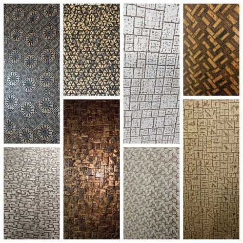 Charcoal panel is a new product which is made by advanced equipment with top design skill, it is made up with embossed pattern layer and colour coating layer, the surface is 3D embossed. It is a PVC based material for decorating purpose. There are variety of designs, textures, colors and patterns available in charcoal sheet. Thickness: 4mm / 5mm / 6mm Size: 8ft*2ft / 8ft*4ft  Features: Light Weight, Termite-Proof, Pre-Colored, Eco-friendly, 3D Embossed, Metallic effect, Easy Maintenance Charcoal Panel Texture, Laminate Living Room, Wall Panel Texture, Charcoal Wall, Charcoal Panels, Wardrobe Display, Charcoal Walls, Wardrobe Designs, Textured Panels