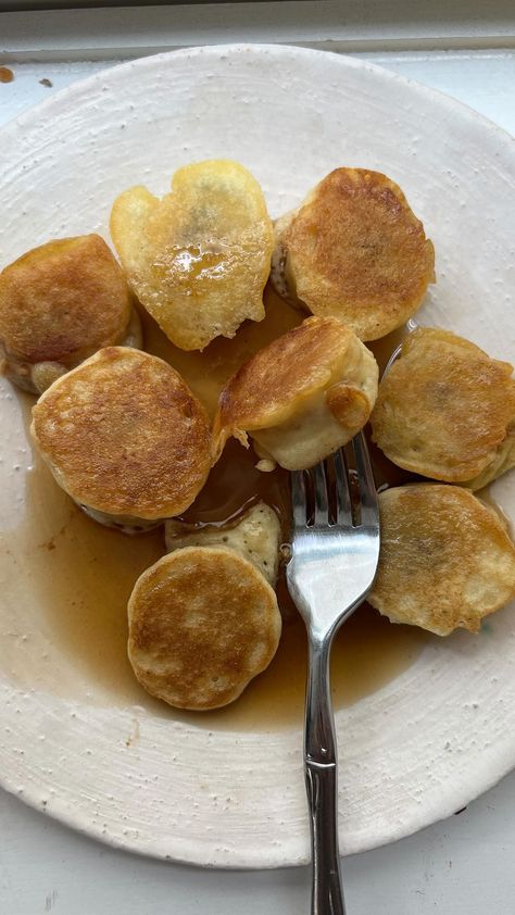 Banana Pancake Bites, Gf Pancake, Gf Pancakes, Banana Pancake, Pancake Bites, Ambitious Kitchen, Pancake Mix, Banana Pancakes, I Know It