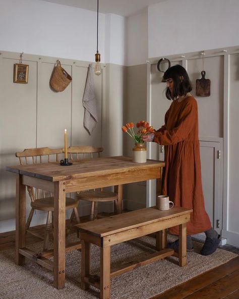 Dining In Living Room, Nicole Janelle, Folk Goth, Family Vision, Cozy Clutter, Workshop Projects, 2024 Family, Cottagecore Vibes, Kitchen Aesthetic