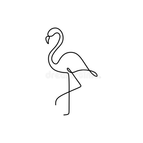 Flamingo one line drawing. Continuous single hand drawn summer symbol. Stylish decorative element. Vector illustration, good for royalty free illustration Easy Flamingo Drawing, Tattoo Flamingo, Flamingo Drawing, Simple Line Tattoo, Flamingo Tattoo, Vegas Tattoo, Flamingo Illustration, One Line Tattoo, Single Line Tattoo