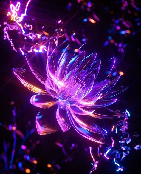 Cyberpunk Flower, Stage Background, Black Magic Woman, Trippy Painting, New Retro Wave, Ethereal Aesthetic, Flower Lamp, Abstract Art Wallpaper, Neon Aesthetic