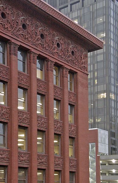 Wainwright building. Louis Henry Sullivan. Recommended by Iggy Peck, Architect, book by Andrea Beaty. Wainwright Building, Louis Sullivan Architecture, Louis Sullivan, Steel Frame Construction, American Architecture, Brick Architecture, Chicago Architecture, Brick Building, The Windy City