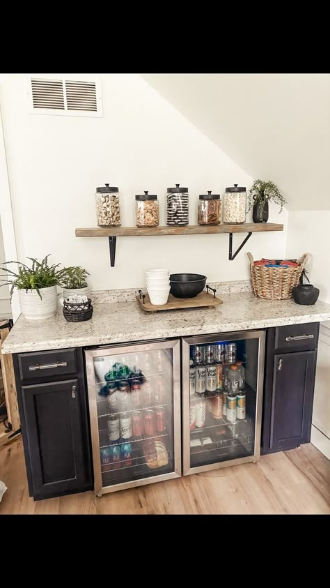 Basement Snack Bar Ideas, Movie Room Snack Bar, Space Snacks, Basement Movie Room, Small Bars For Home, Soft Serve Ice Cream Machine, Snack Display, Snack Station, Nugget Ice