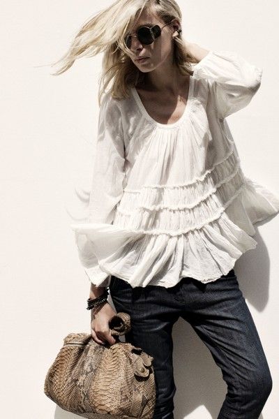 . Casual Chique, Boho Shirt, Mode Boho, All Jeans, Ashley Olsen, Boho Blouse, Boho Kimono, Chic Fashion, Boho Chic Fashion