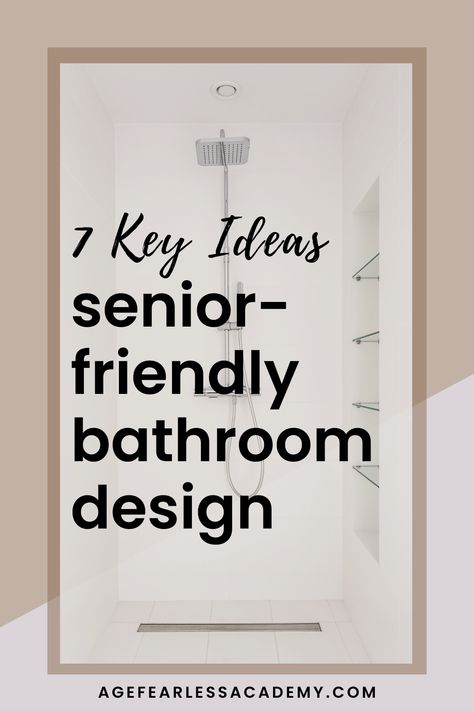 Bathroom For Older People, Bathroom Ideas For Older People, Shower Ideas For Elderly, Functional Bathroom Design, Ada Master Bath Layout, Non Slippery Bathroom Floor, Home Modifications, Bathrooms For Seniors Ideas, Small Bathroom Remodel For Elderly