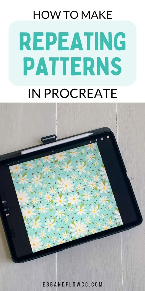 Procreate Classes, Pattern In Procreate, Procreate App Tutorial, Repeating Pattern Design, Digital Art Tutorial Beginner, Procreate Ipad Tutorials, Ipad Tutorials, Projects Design, Procreate Ipad Art