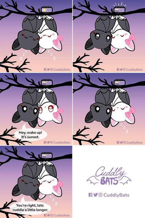 Bats In Love, Cuddly Bats, Couple Comic, Inspirational Animal Quotes, Cute Dragon Drawing, Draw Comics, Cute Couple Comics, Cartoon Strip, Cute Bat